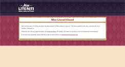 Desktop Screenshot of missliterati.com