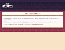 Tablet Screenshot of missliterati.com